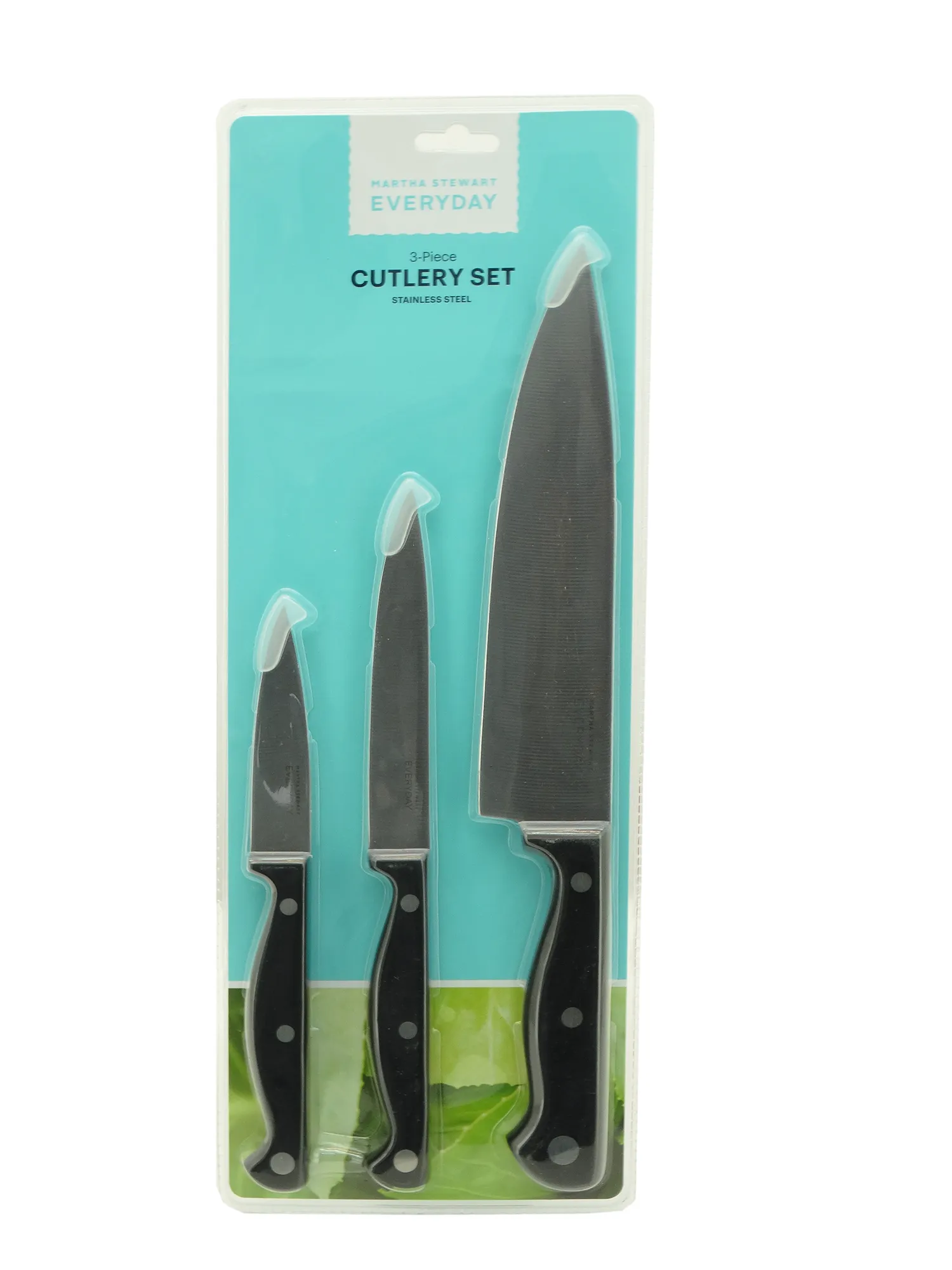 12375703, Martha Stewart, 3Pc Stainless Steel Cutlery Set