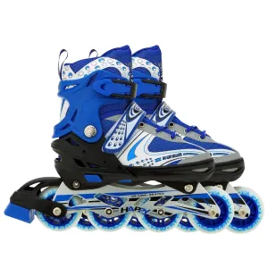 733 Aluminum-Alloy Adjustable Inline Skates | 70mm Wheels | (Blue)