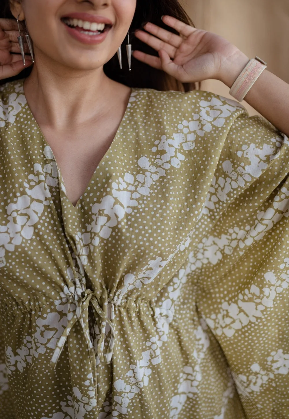 Aabha Batik Cotton Kaftan