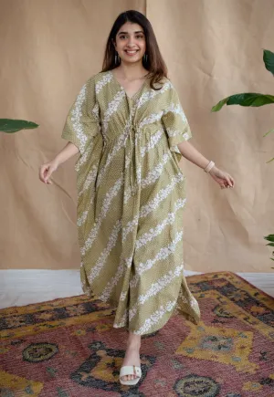 Aabha Batik Cotton Kaftan