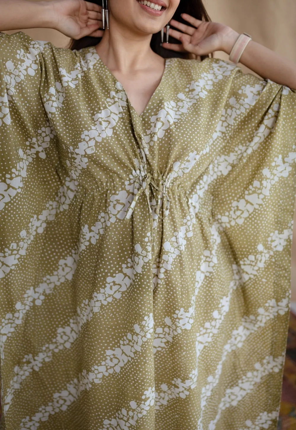 Aabha Batik Cotton Kaftan