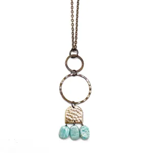 Amazonite & Brass Banjara Necklace