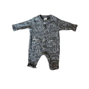 ANKO Baby Grey Animal Printed Onesie (new born) | Brand New