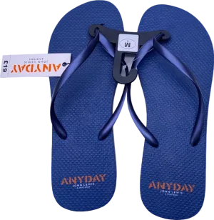 Anyday John Lewis Blue Slim Strap Flip Flops EU M/5