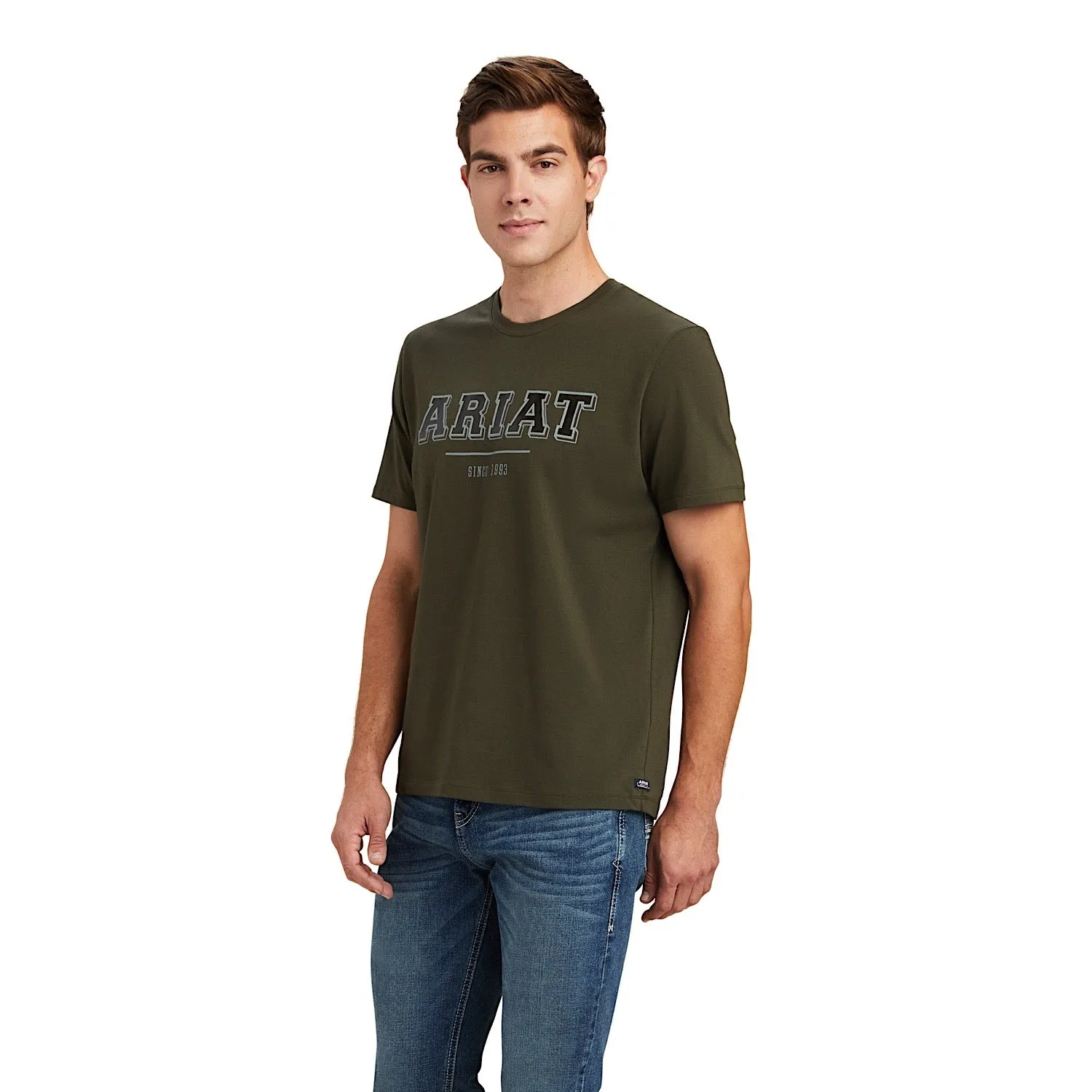 Ariat Mens Varsity T-Shirt Forest Mist