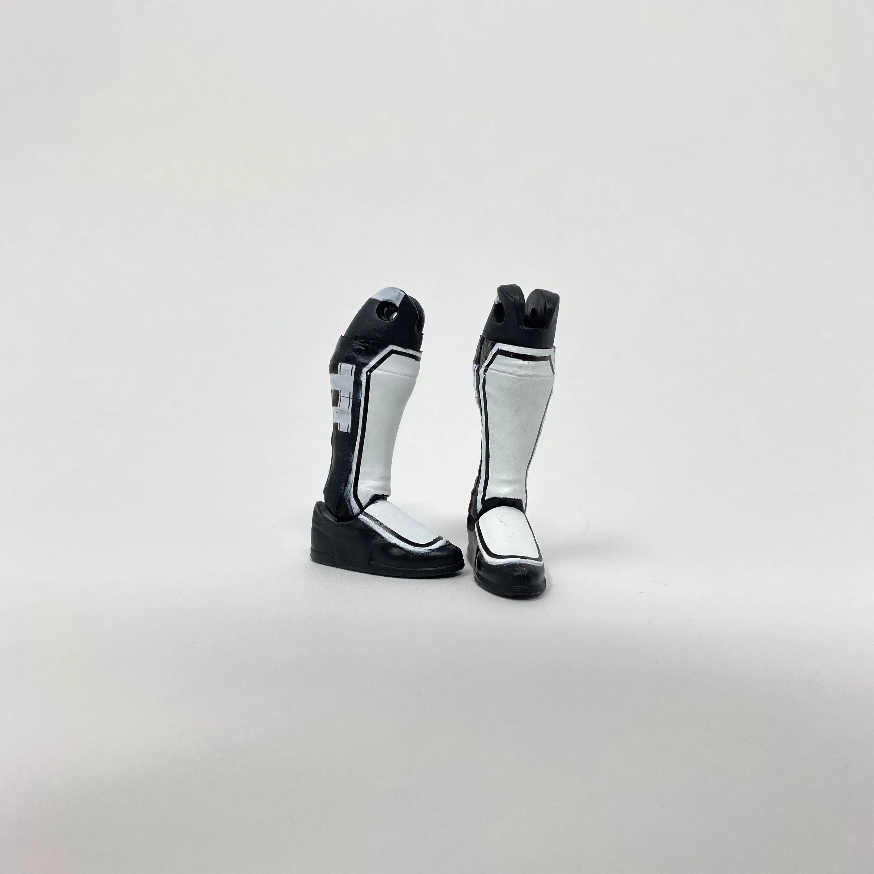 Black and White Kickpad Boots