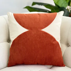 Corduroy Orange Arch Pillow