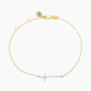 Criss Cross Chain Bracelet in Gold