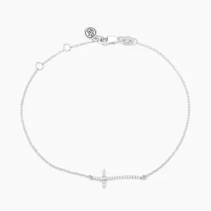 Criss Cross Chain Bracelet in Silver