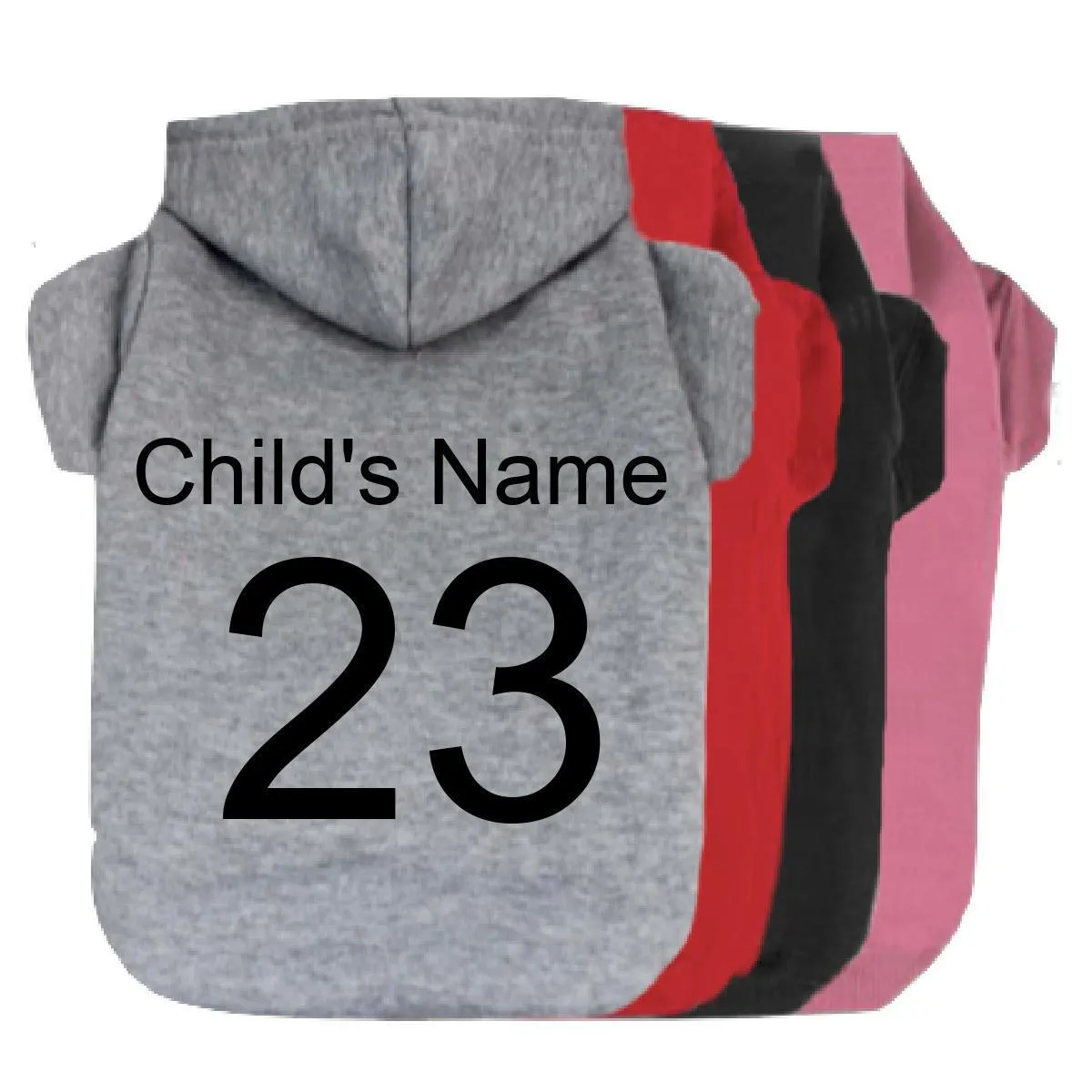 Custom One Color Jersey Name & Number Pet Hoodie