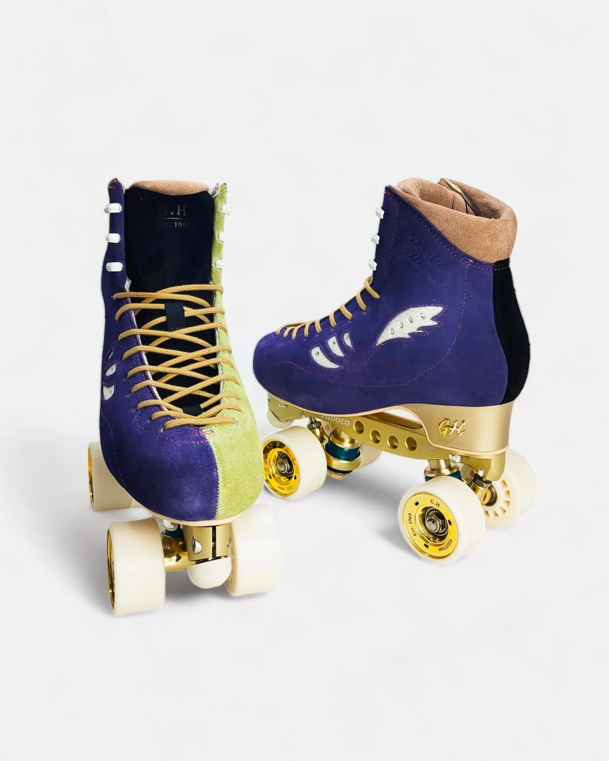 Dance classic diamond quad roller skates  (flexible boots SR28) (Vanguard or Jaboco frame) Color Jam