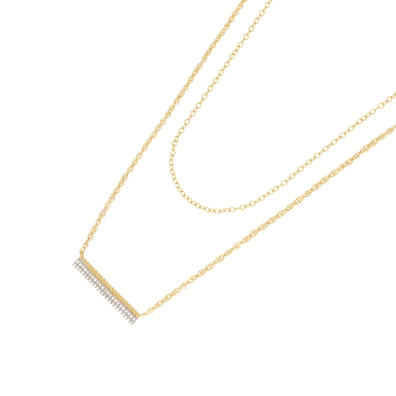 Double Stack Necklace in Gold