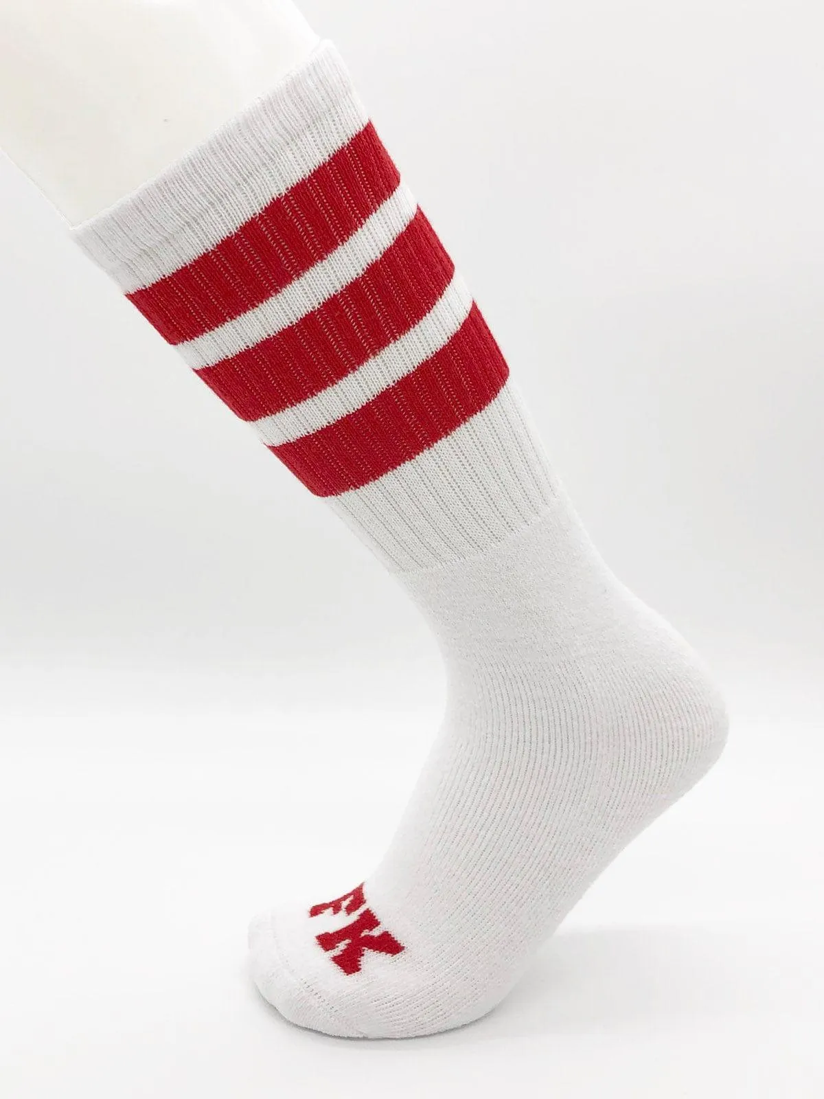 FK SPORT WHITE HIGH CALF TUBE SOCK