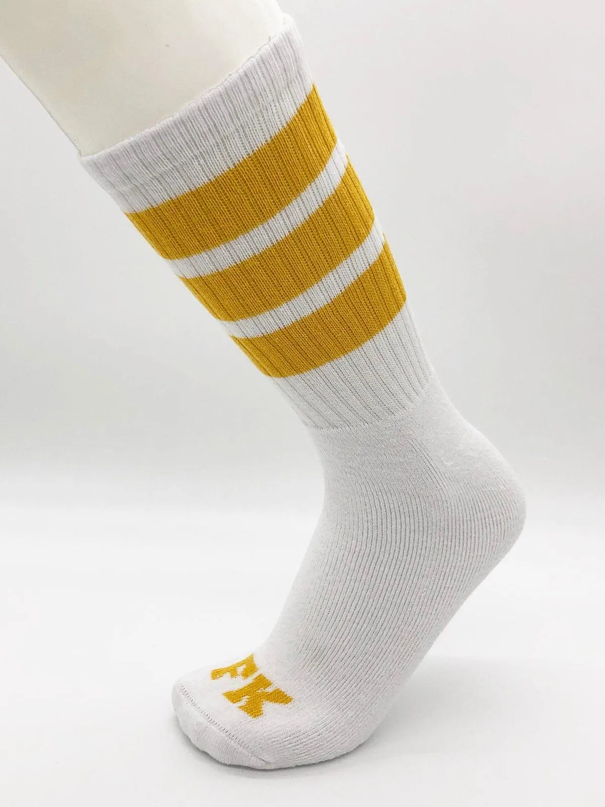 FK SPORT WHITE HIGH CALF TUBE SOCK