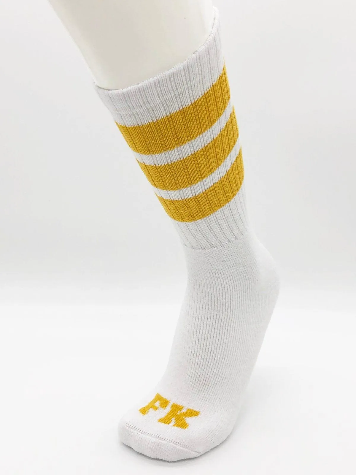 FK SPORT WHITE HIGH CALF TUBE SOCK