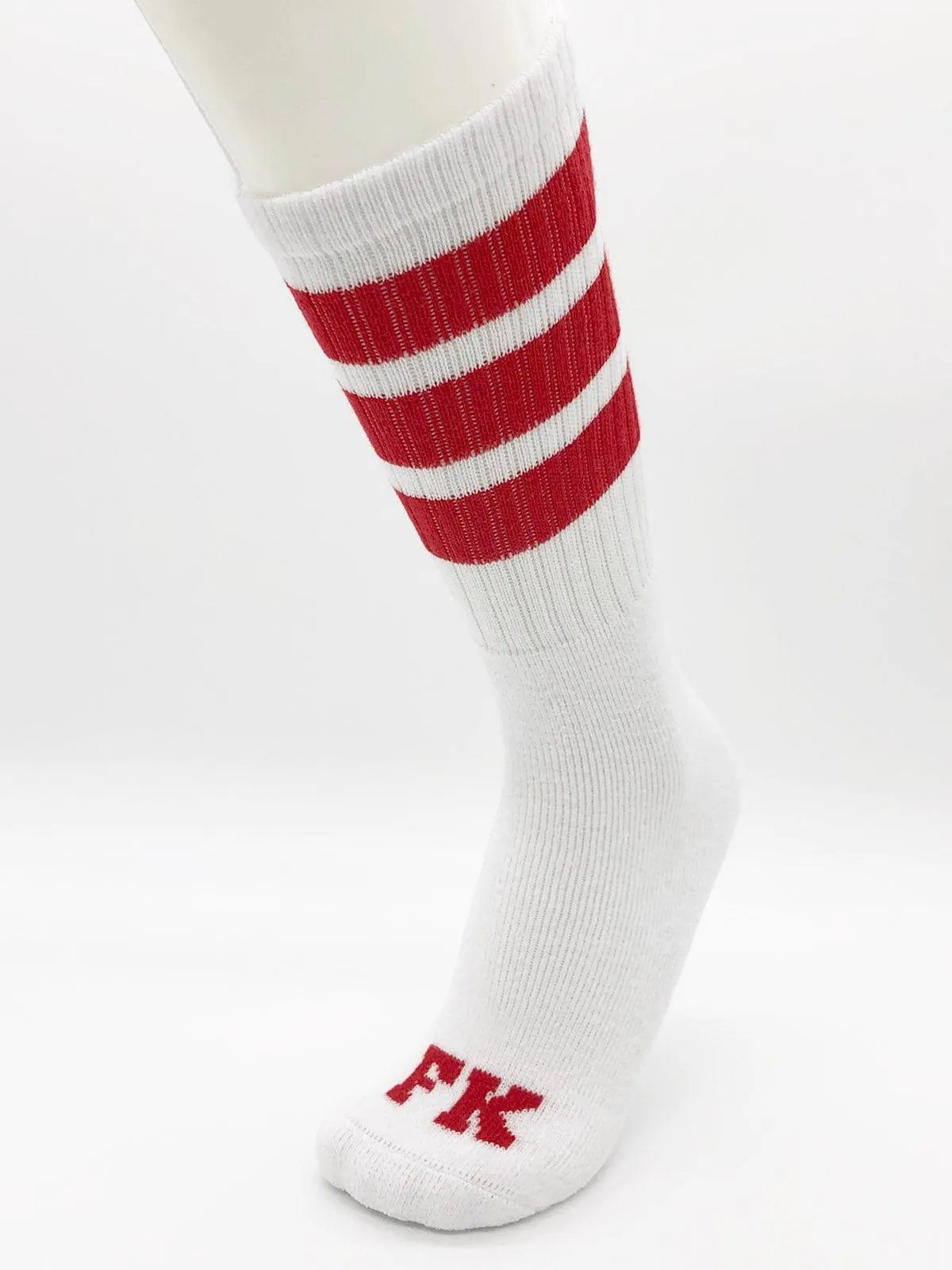 FK SPORT WHITE HIGH CALF TUBE SOCK