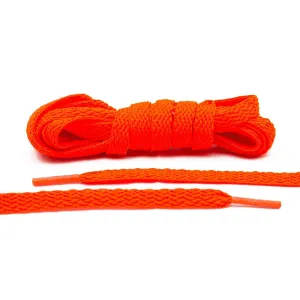 Flaming Orange Flat Shoe Laces