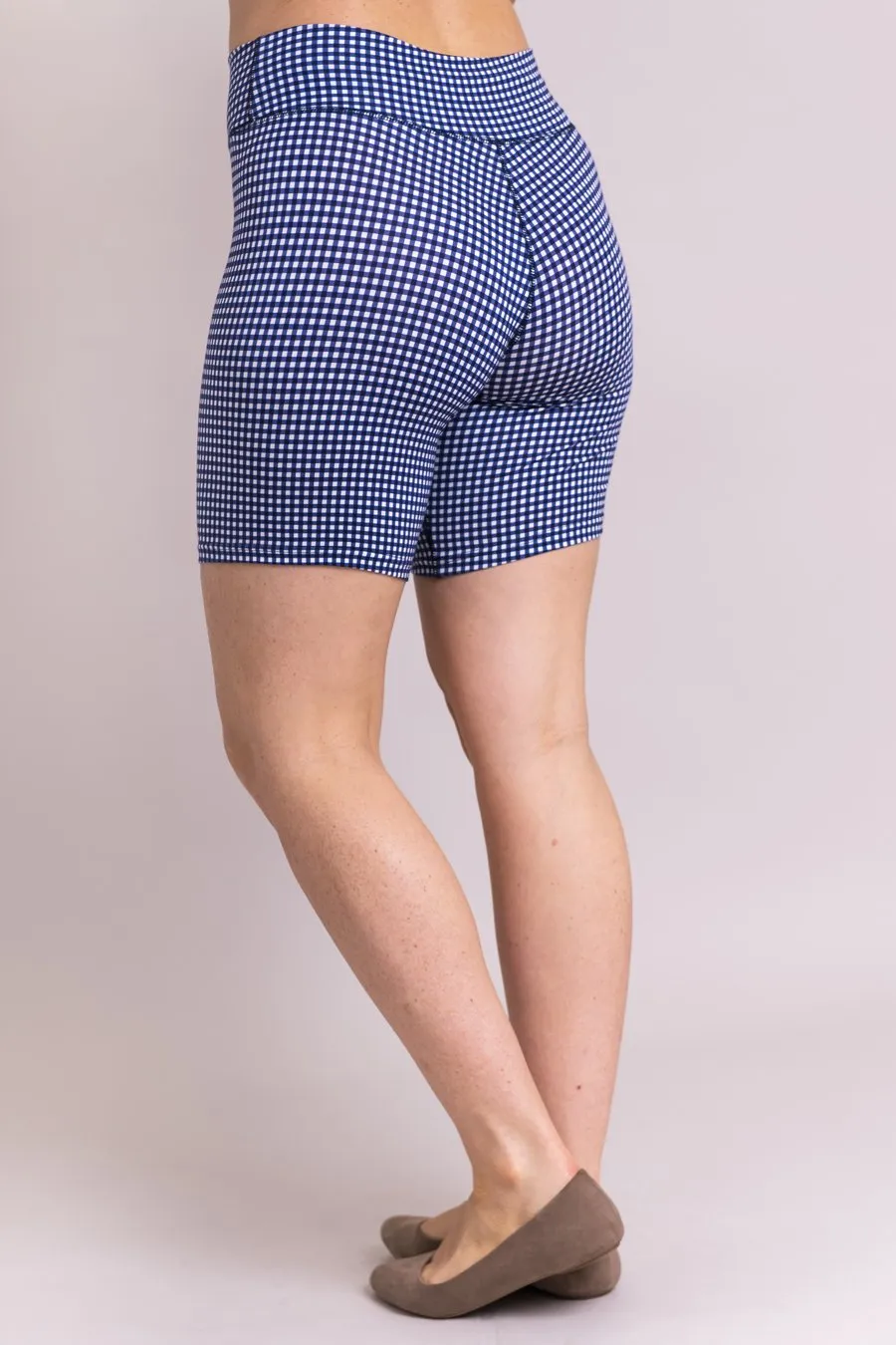 Hallie Shorts, Indigo Gingham, Bamboo