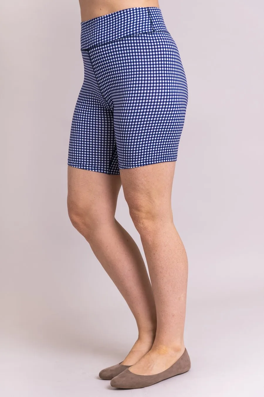 Hallie Shorts, Indigo Gingham, Bamboo