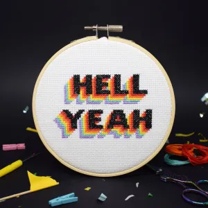 'Hell Yeah' Large Cross Stitch Kit