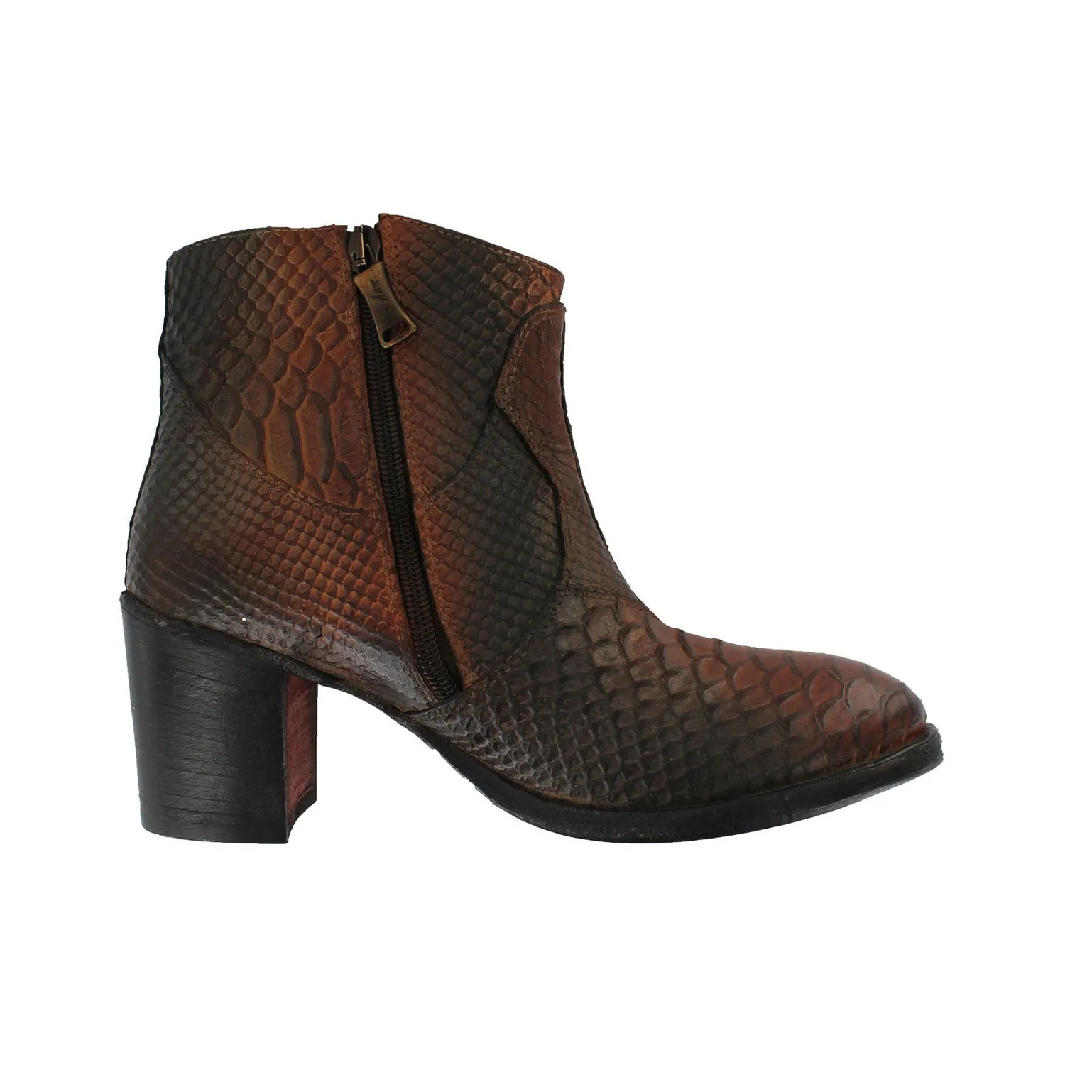 KesiB - Brown Snake Skin Print Boot