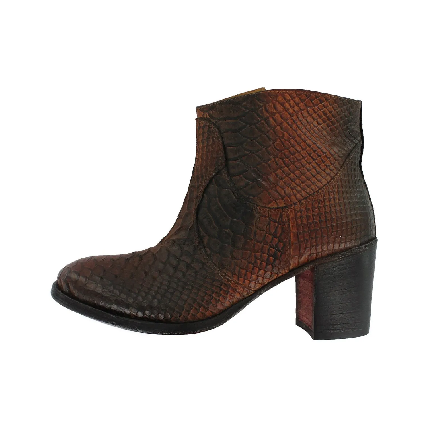 KesiB - Brown Snake Skin Print Boot