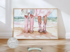 Little Coastal Cowgirl Nursery Print - 001