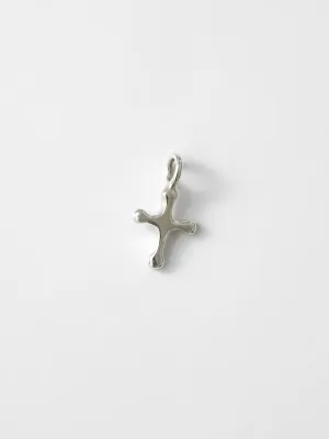 Mini Cross Charm in Sterling Silver