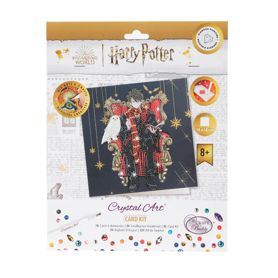 "Harry & Hedwig" Harry Potter Crystal Art Card