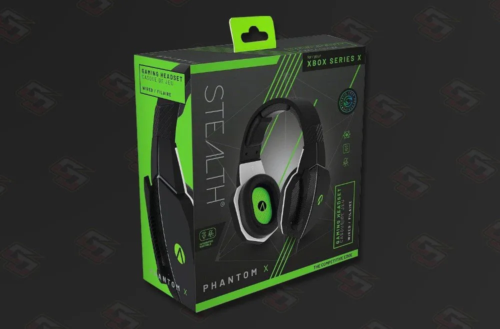 STEALTH SP-Phantom V Stereo Gaming Headset (Black/Green)