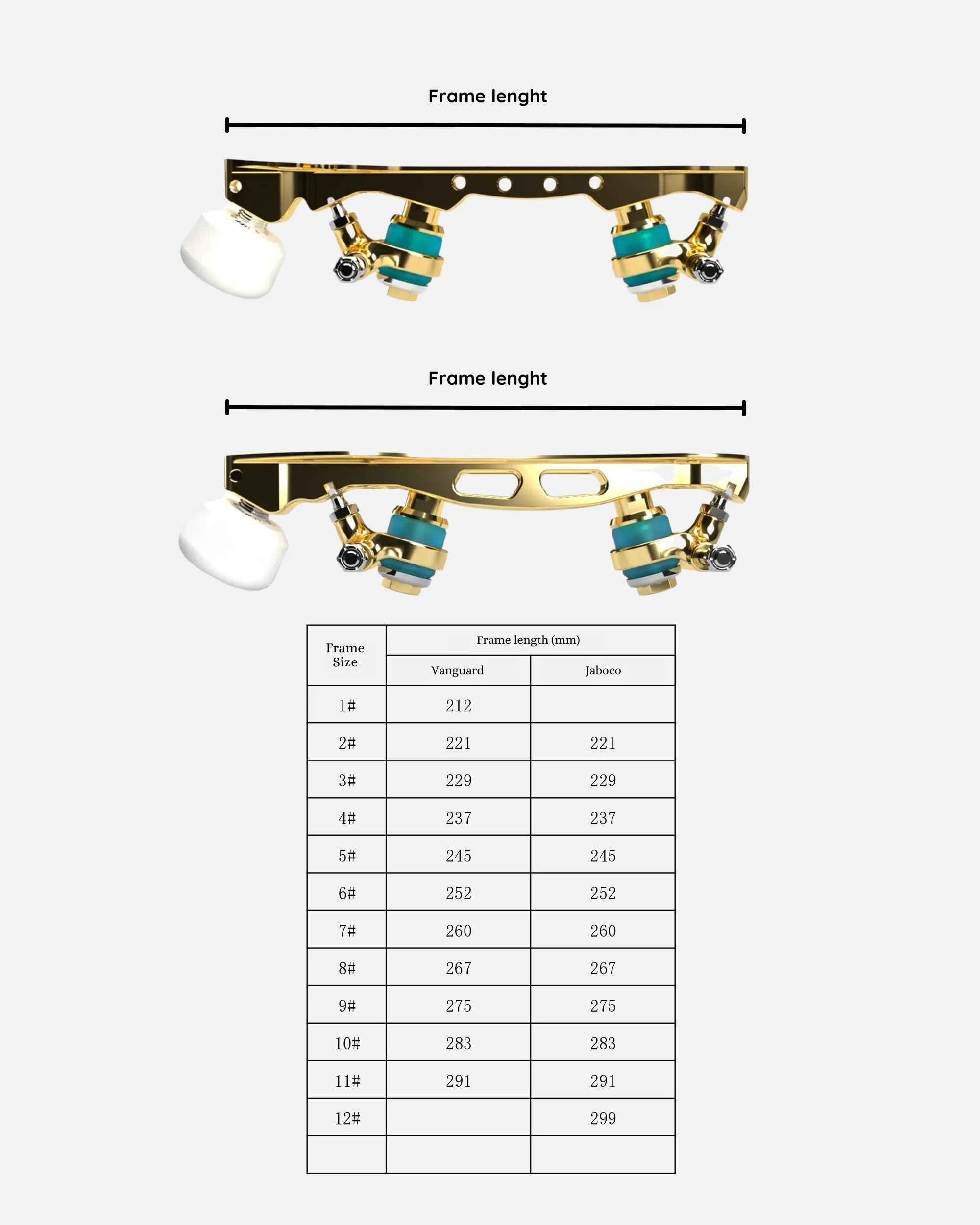 Vanguard super light quad frames— with bearings and wheels