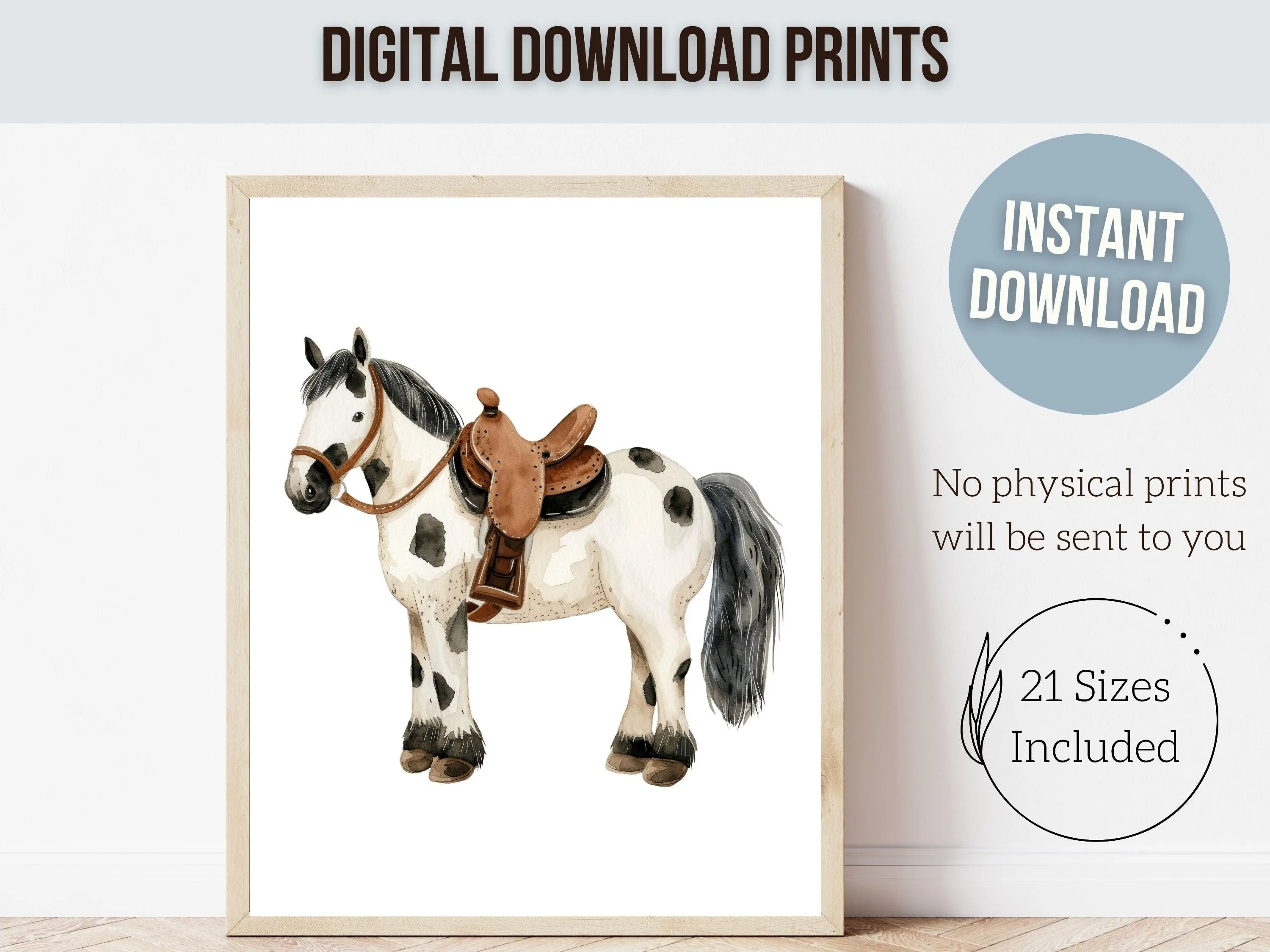 Western Cowboy Nursery Prints - Set of 6